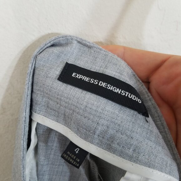 Express Design Studio Cropped Dress Pants Gray Size 4 - Picture 4 of 5